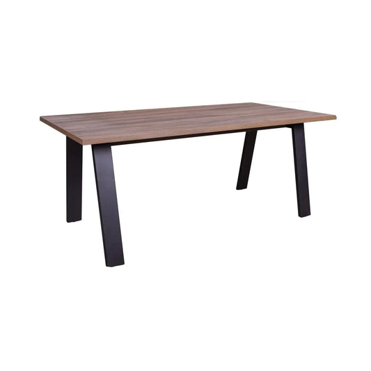 Da Vinci Schreibtisch 180x90 cm schwarz und Brera-Walnuss