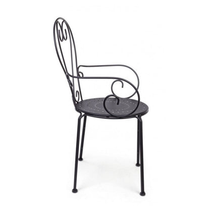 Etienne garden chair in steel 49x49xh89 cm