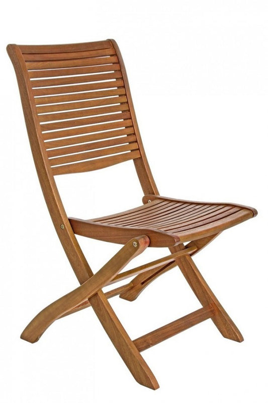 Set of 2 Noemi folding chairs in acacia wood 64x55.5x93h cm