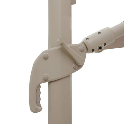 Ombrellone decentrato Melhia 4 x 3 m inclinabile argilla lino