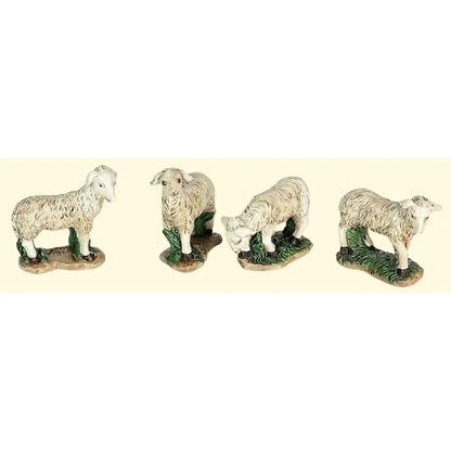 Pecora per presepe in resina 5 × 2 × H5 cm – 1 pezzo assortito