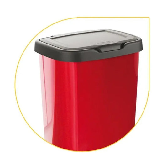 Red Jive dustbin L20 cm 33.2 × 25.2 × 45.8