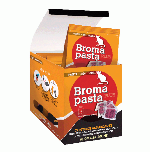 Broma Cebo en pasta Rodenticida 3 bolsas de 500 gr