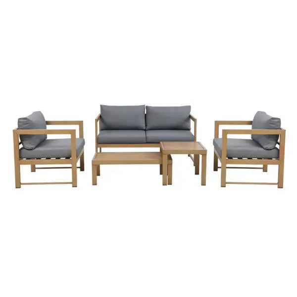 Favignana garden set with wood effect