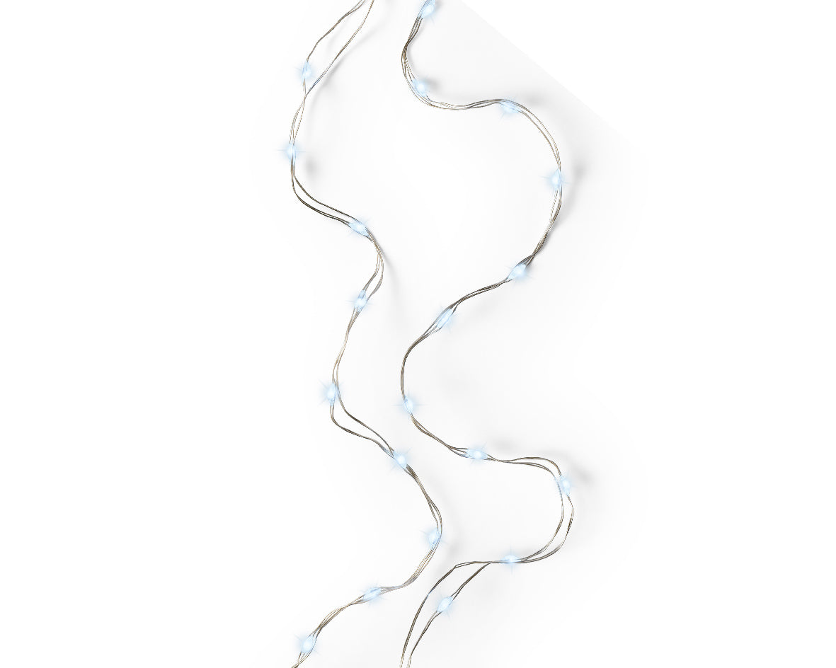 Micro lights fixed LED 195 cm, 40 silver led