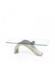 Tavolino Trasparente-Beige 70x120 cm H 40 cm - Modello 3