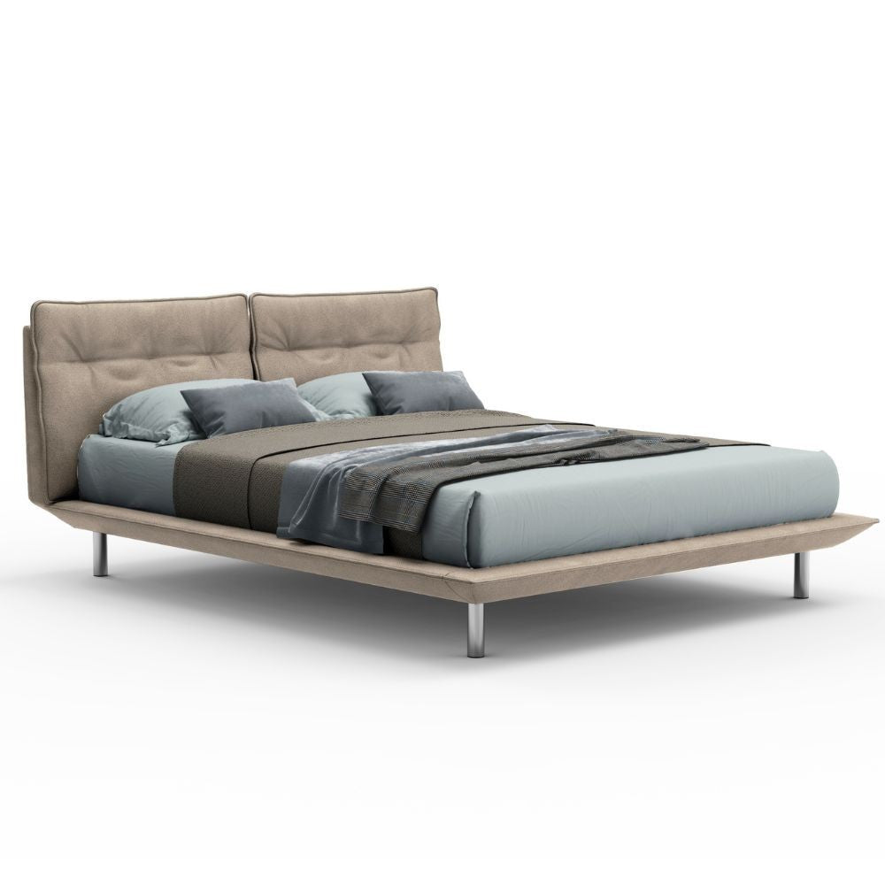 Letto matrimoniale beige 190x12x82 cm