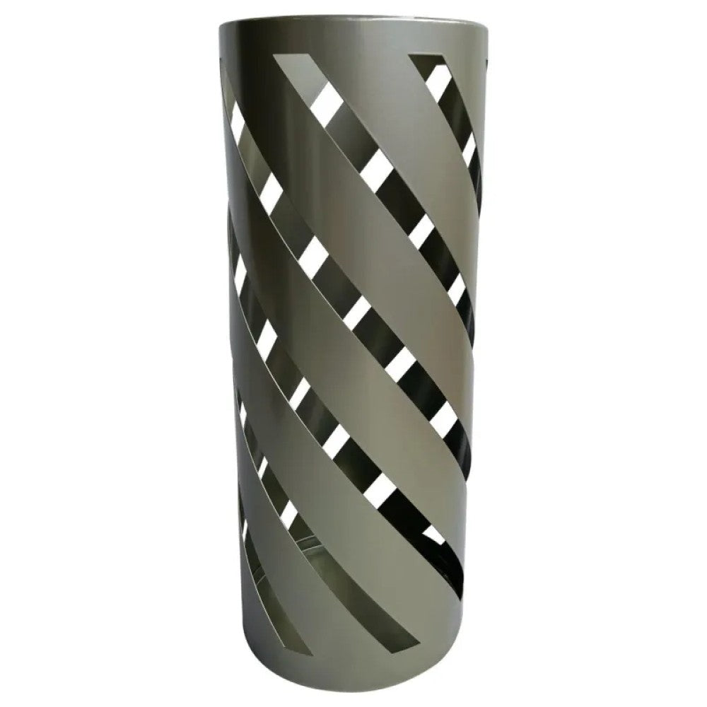 Portaombrello Maya in metallo color champagne lucido cm 20×20×51