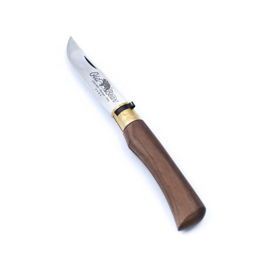 Old bear classical walnut knife with stainless steel blade 23 cm size xl