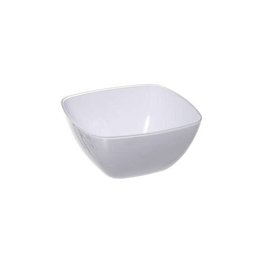 Square salad bowl 19 cm white