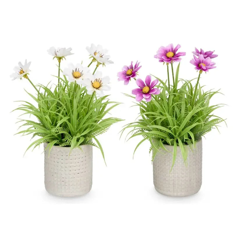Cement vase for flowers 18 x 18 x 23 h assorted colours