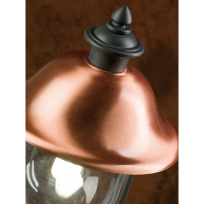 Palo con struttura in pressofusione di alluminio grigio e rame  da esterno  h. 244 cm