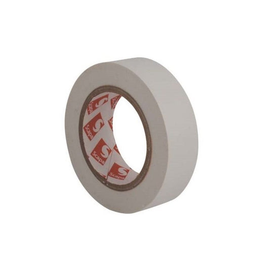Cinta aislante de PVC blanca 19 mm x 25 m