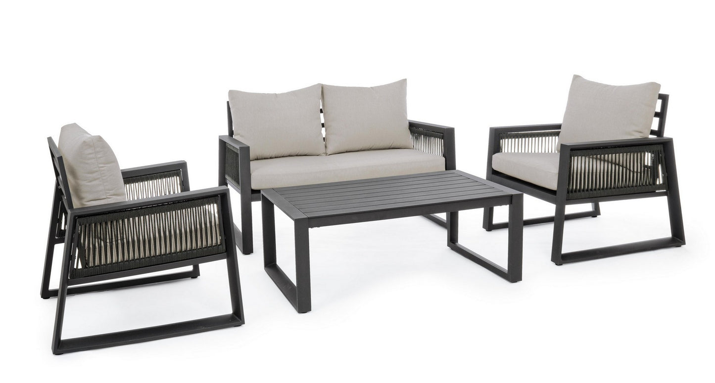 Captiva Anthracite Garden Lounge Set