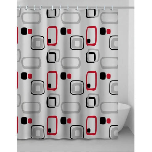 Tenda doccia BVS multicolor in PEVA 180 × 200 cm con ganci