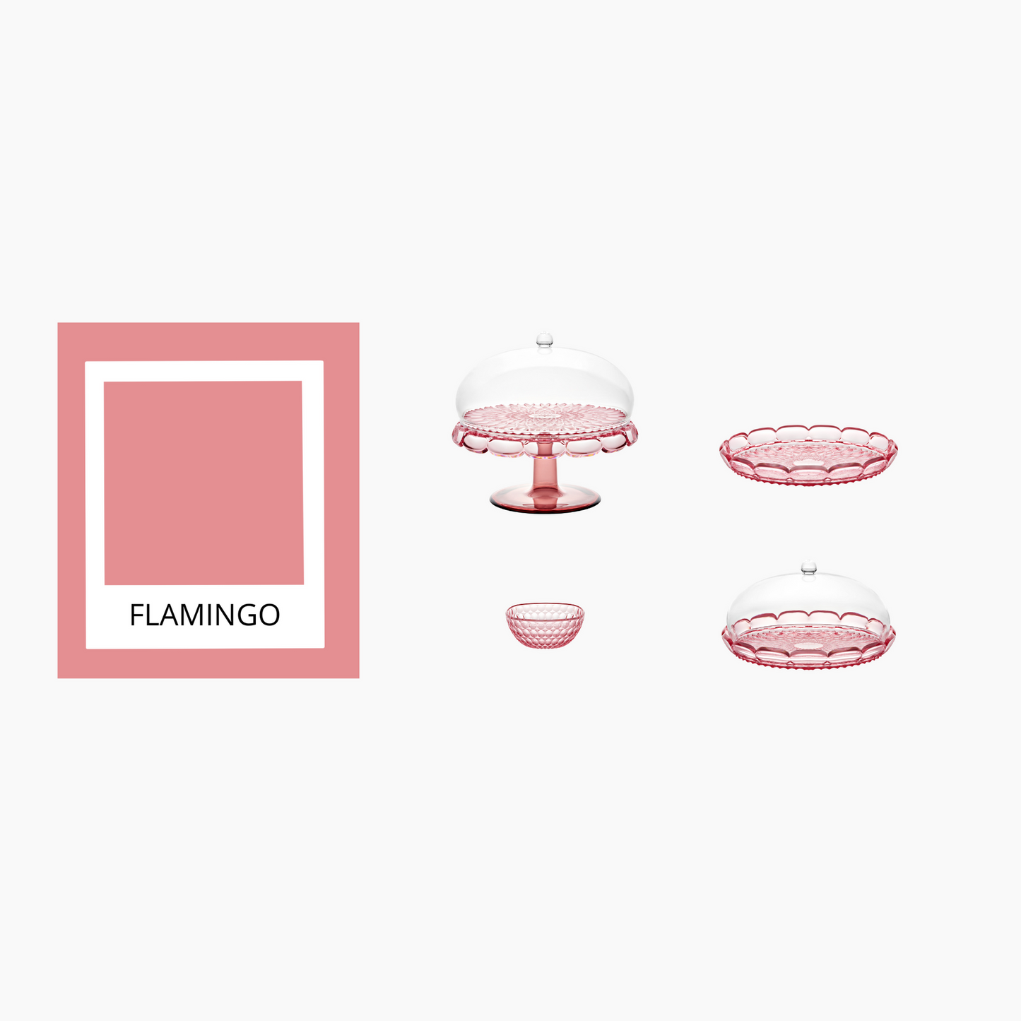Vanity-Kuchenform-Set Ø 30 x H16 cm, Farbe Flamingorosa