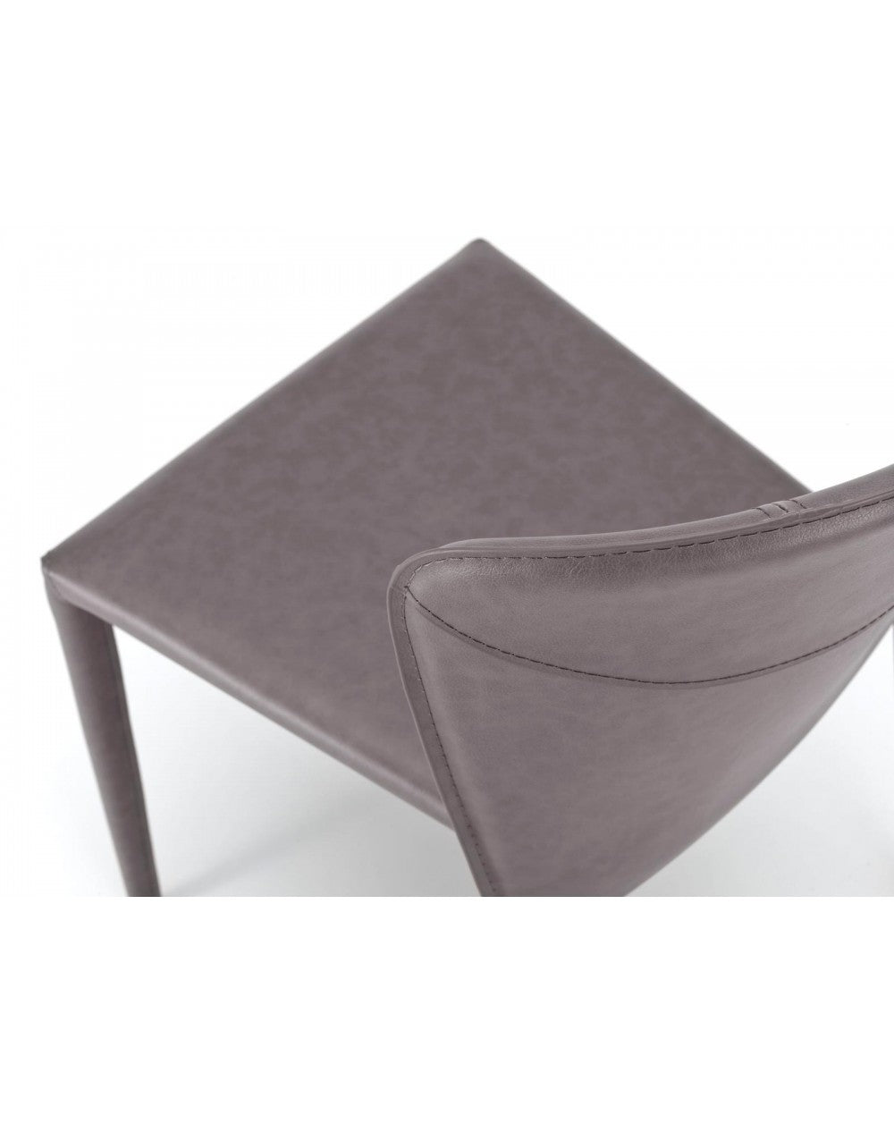 4x Sedia in similcuoio grigio scuro - Break