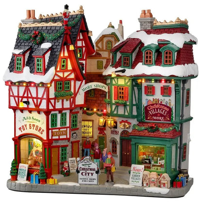 Lemax Christmas City illuminata 27 × 11,5 × H27,5 cm a batteria