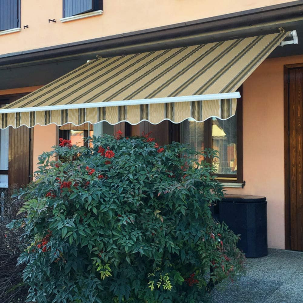 Beige/green reclining Panarea awning 300x250 cm