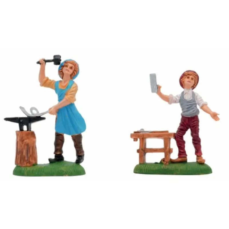 Pastore doppio per presepe H10 cm – 1 pezzo con 2 pastori