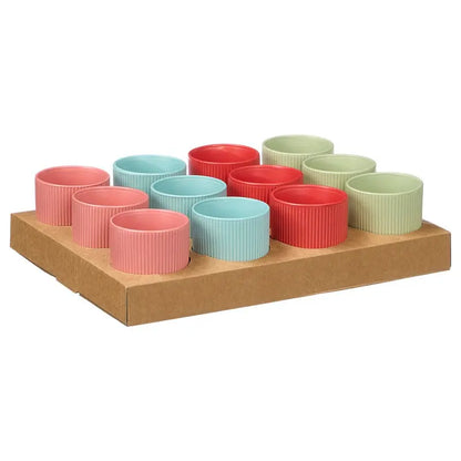Striped glasses 270 ml assorted colours