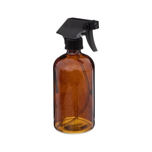 450 ml glass spray bottle in colored display