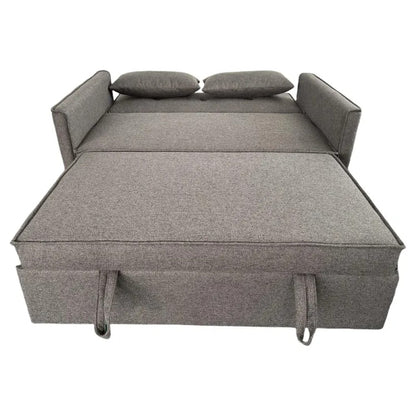 Schlafsofa Steven aus dunkelgrauem Stoff, 130×86×80 cm