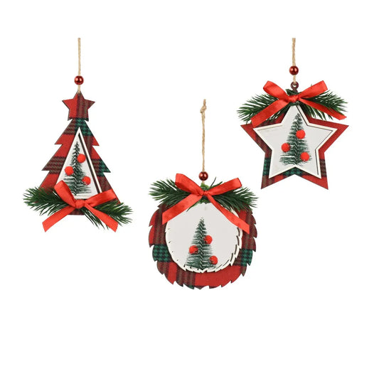 Decorazione per albero di Natale con figura geometrica H10,5 cm