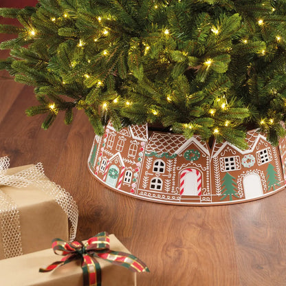 Copribase per albero di Natale in ferro marrone Ø70 × H20 cm