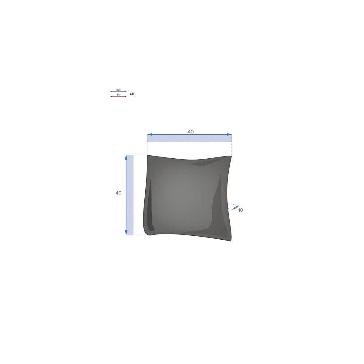 Korai Kissen 40x40 cm silbergrau