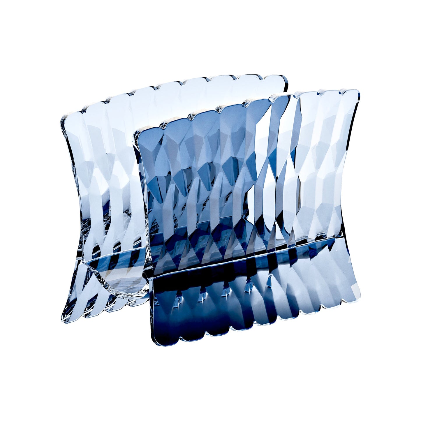 Kosmetik-Serviettenhalter in Jeansblau, 15,2 x 7,6 x H 11 cm