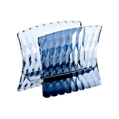 Kosmetik-Serviettenhalter in Jeansblau, 15,2 x 7,6 x H 11 cm