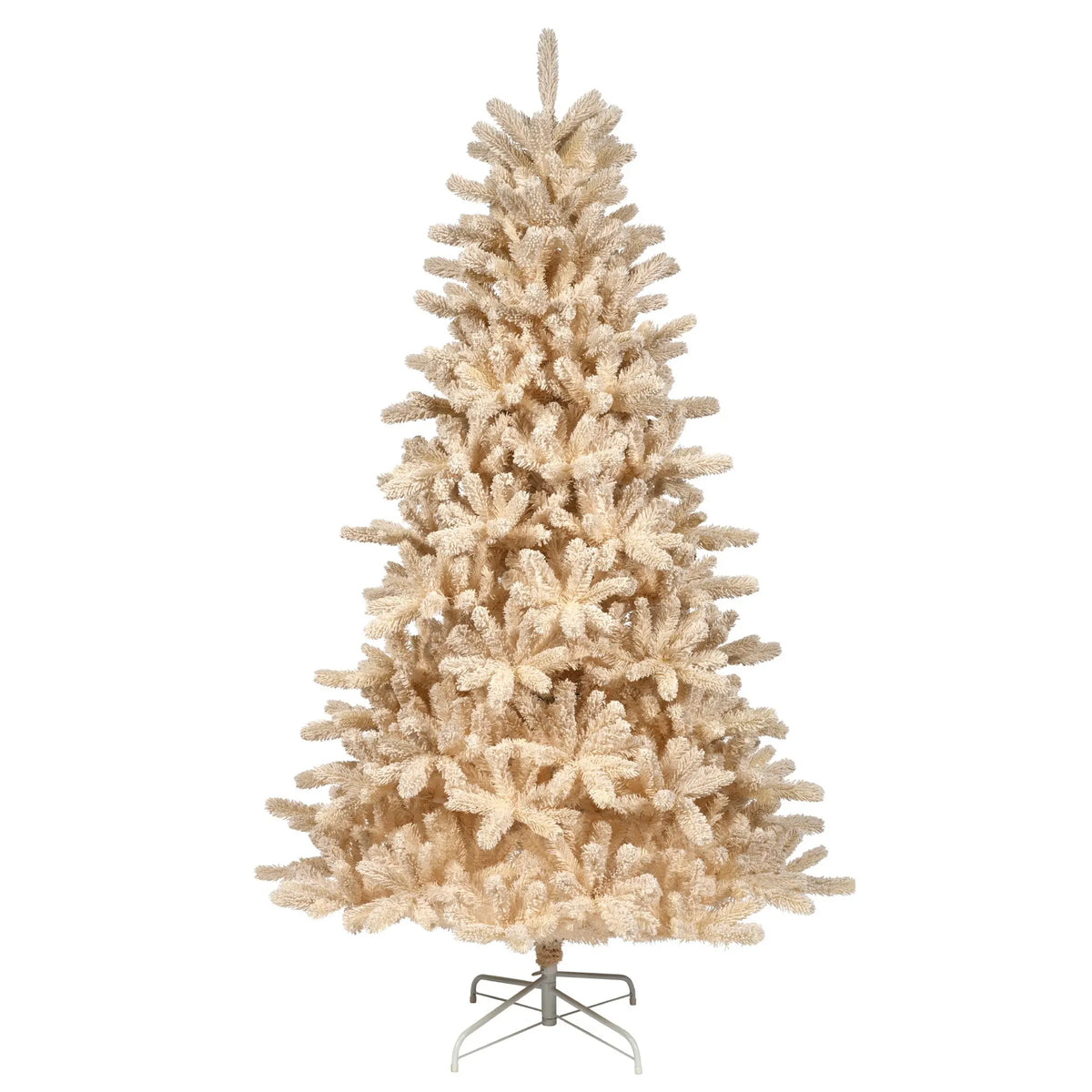 Albero di Natale Cozy Fir crema innevato Ø130 × H210 cm