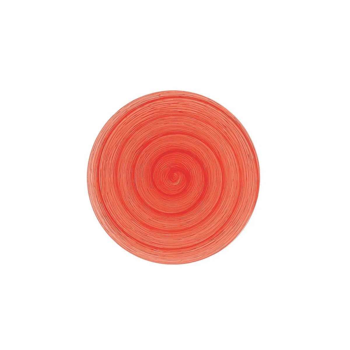 Roter Erinnerungstisch-Dessertteller aus handbemalter Keramik Ø20,5 cm