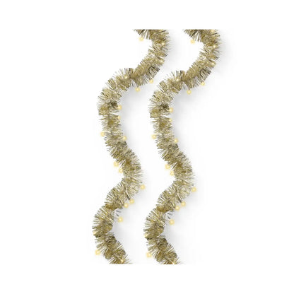 Ghirlanda luminosa LED argento e oro da esterno 8,95 m