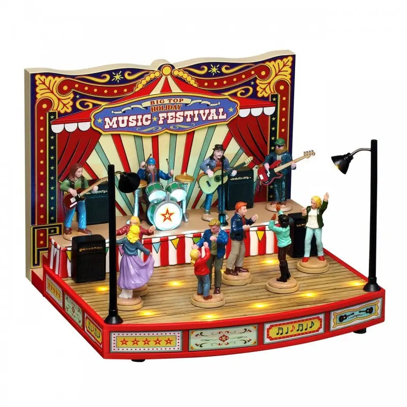 Lemax Big Top Holiday Music Festival 19,7 × 18,6 × H15,4 cm con adattatore