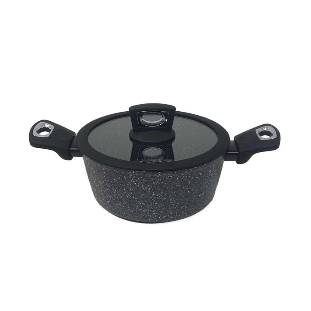 Saucepan with silicone lid 2 handles ø24 cm
