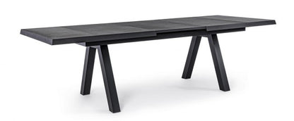 Konnor anthrazitfarbener ausziehbarer Gartentisch 205-265x103x78h cm
