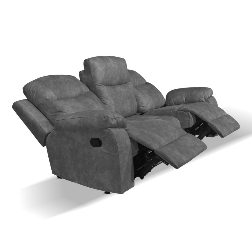 Divano reclinabile grigio scuro 211x100x90
