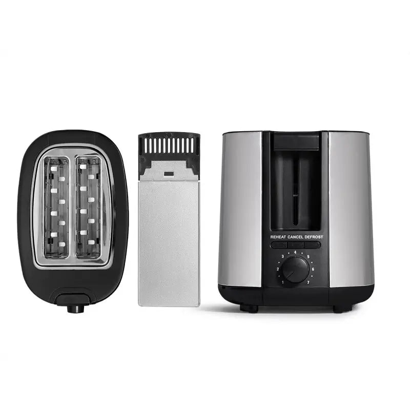 Tostadora doble en acero negro mate 750w