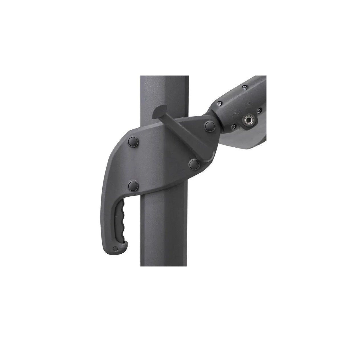 Ombrellone Melhia 4x3 m Olefina grigio/slate