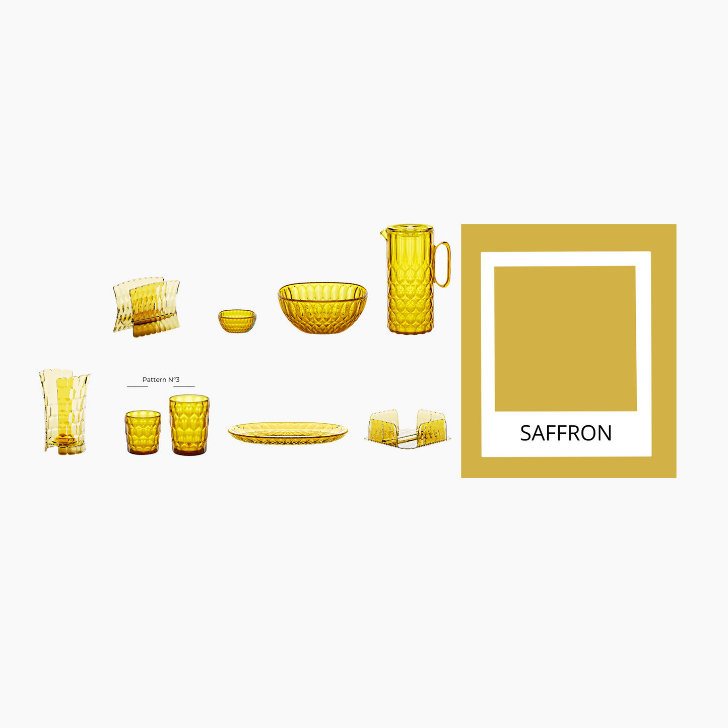 Contenitore Vanity Ø21 cm colore giallo zafferano 21x21xh9,3 cm