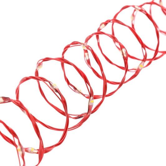 500 MicroLED Chain Coil 25m rotes Metallkabel