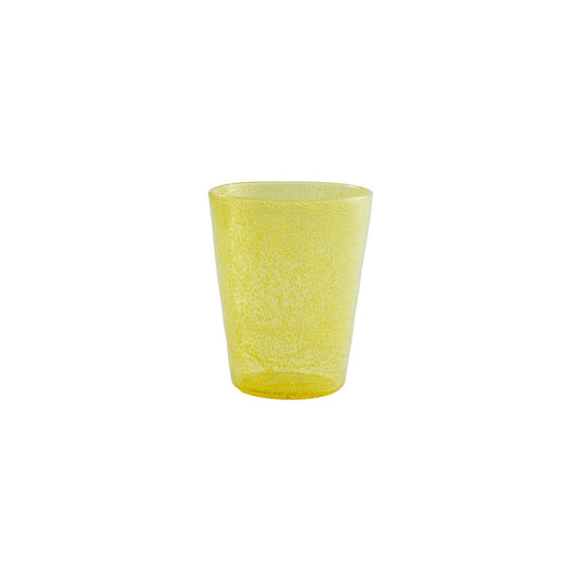Yellow transparent Memento Synth water tumbler glass in methacrylate 0.33L