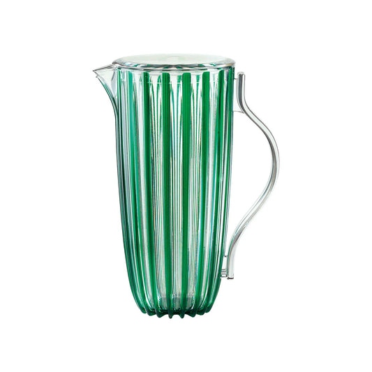 Carafe with green pin-up lid19.5 x 13 x H 27 cm