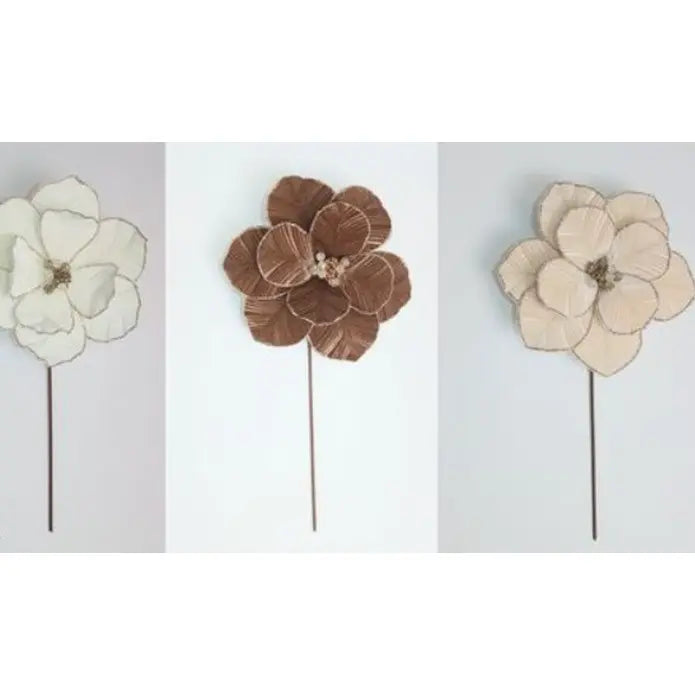 Fiore decorativo White & Brown Ø26 × H45 cm – 1 pezzo assortito