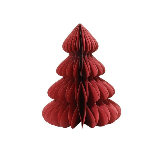 Albero di Natale decorativo in carta rossa Ø72 × H90 cm