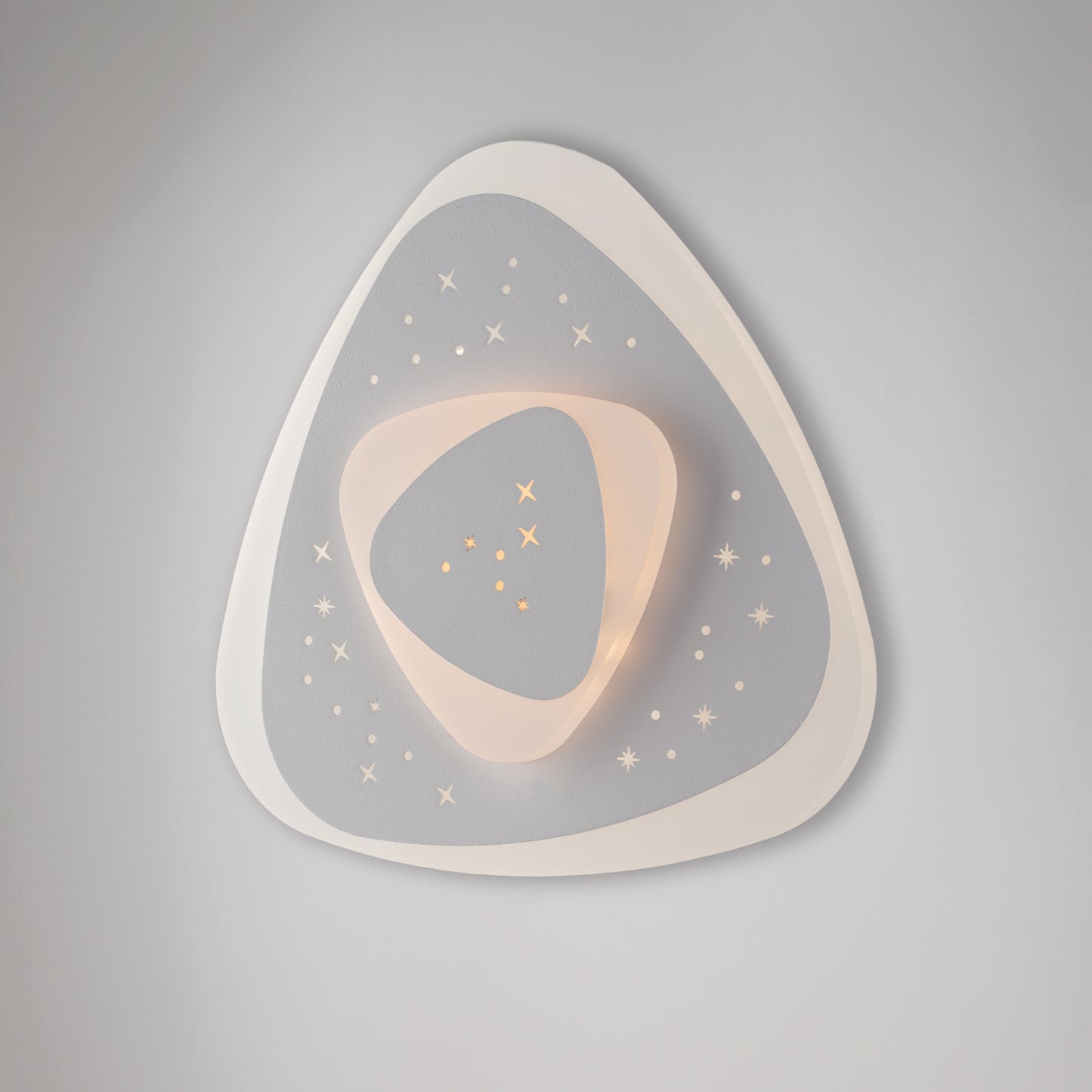 Applique in metallo bianco e acrilico con led integrato in due temperature di colore H.5 - Ø23