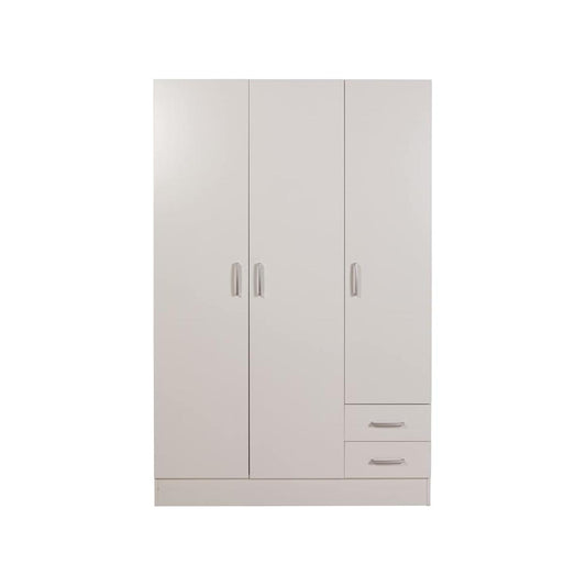 Armario 3 puertas + 2 cajones 120x50 cm blanco