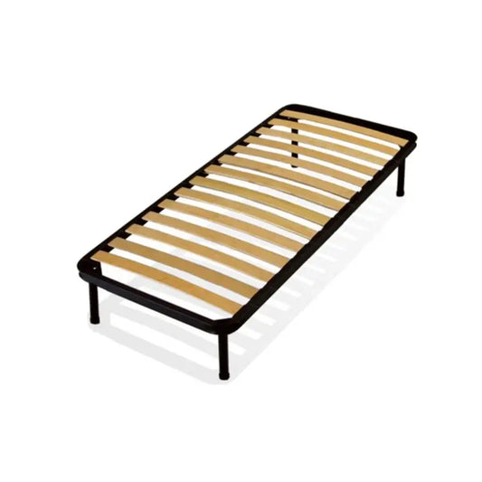 Rete Capri 80x190 singola in legno h 35 cm con profilo rettangolare 50x30 colore nero